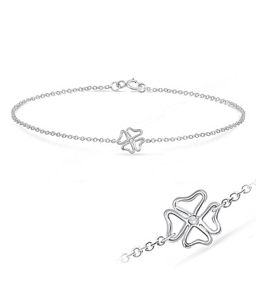 Clover Leaf Silver Anklet ANK-109